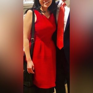 The Limited red A-line dress